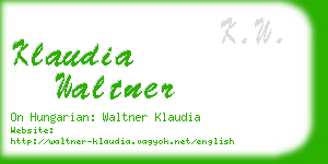 klaudia waltner business card